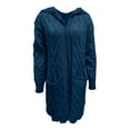 thumbnail image 5 of iHPH7 Long Cardigan Sweaters for Women's Outerwear Hooded Cardigan for Women Knit Cardigans for Women Sweater Jacket for Women Sweater Coats for Women Fall Clothes Dark Blue M, 5 of 9