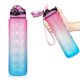 thumbnail image 1 of Botella de agua motivacional para deportes de fitness de 32 oz con tapa abatible hermética con marcador de tiempo, 1 of 1
