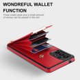 thumbnail image 2 of ELEHOLD Leather Wallet Case for Samsung A70 6.7 (2019) Premium Leather Material with Organ Card Slots Holders Full Body Protection Shockproof Anti-Fingerprint Purse Case,red, 2 of 6