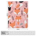 thumbnail image 4 of FUMJ Pink Cute Fox Blanket Fox Gifts Throw Blanket for Women Fox Lovers Super Soft Flannal Fox Throw Blanket for Bedding Couch Sofa Home Living Room Decor Christmas Birthday Gifts, 4 of 6