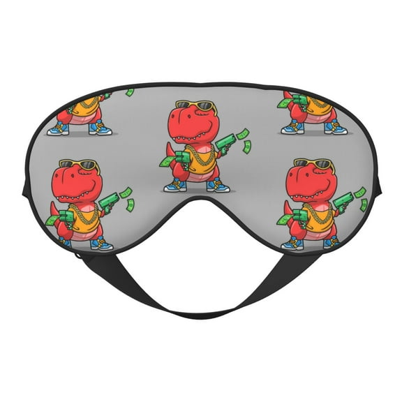 Eye Sleep Mask for Women Men - Red Cool Rich Dinosaur Adjustable Soft Buckle Travel Eye Masks for Sleep Mask Blackout, Sleeping Mask for Women Men, Funny Blindfolds for Party Games