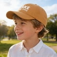 thumbnail image 2 of CAUYDY Children Boy Baseball Cap for Baby Toddler Boys Summer Cap Sun Protection Dinosaur 5T 6T 7T 8T Kids Boy Trucker Hats (Sizes 3-8 Years,P05-Yellow), 2 of 5