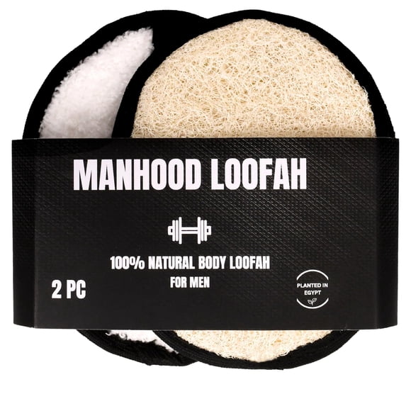 Shower Loofah Crafts of Egypt Manhood Natural para hombre, paquete de 2