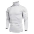 thumbnail image 1 of Jersey de cuello alto de manga larga para hombre, camisas de manga larga de corte regular, 1 of 5