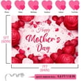 thumbnail image 2 of GOSMITH 40*50in Mother's Day Backdrop Happy Mother's Day Background Red Rose Family Decor Party Supplies, 2 of 6