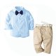 thumbnail image 1 of Conjunto de ropa para niños, camiseta de manga larga de algodón puro con pantalones, traje de caballero, boutique, nuevo estilo, 2023, 1 of 4