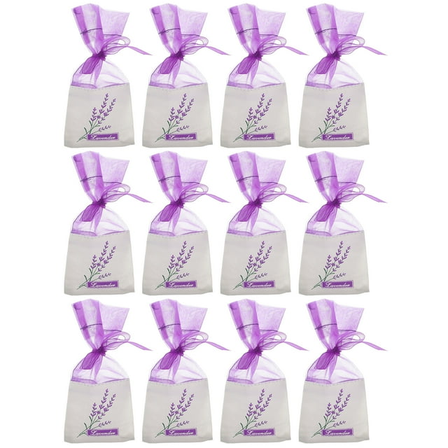 juego de 12 bolsitas de fragancia de lavanda (nuevo estilo morado oscuro)