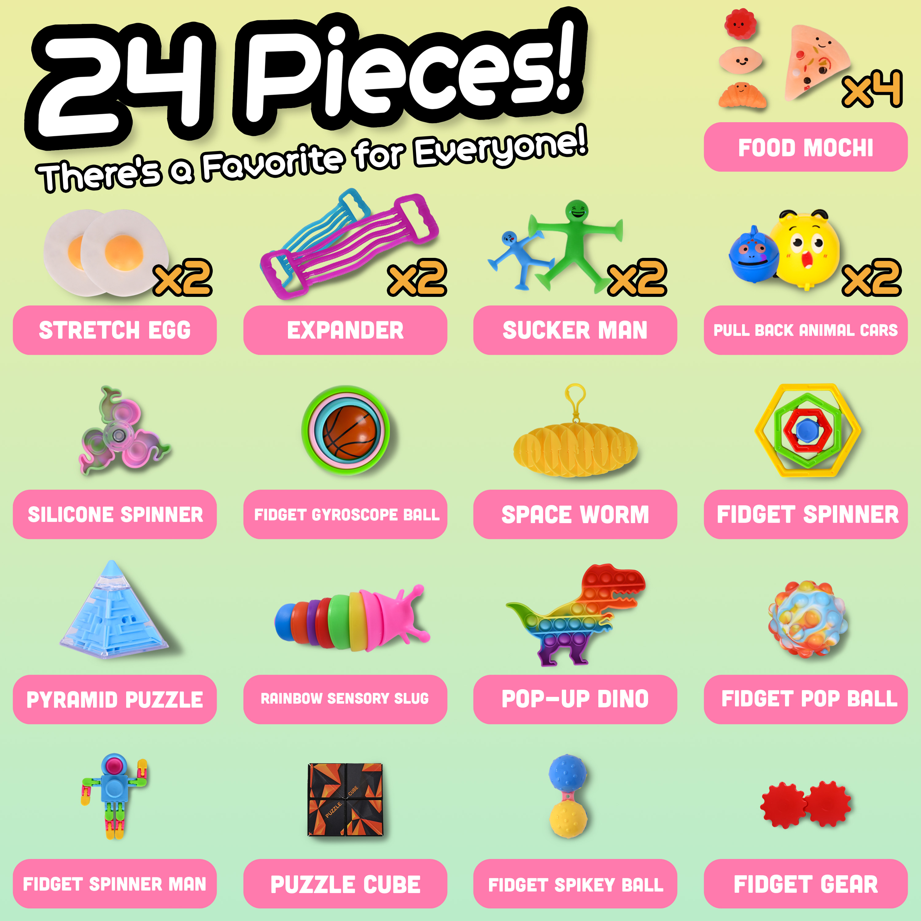 Giggle Zone Fidget Box - 24 Sensory Toys with Storage photo 3