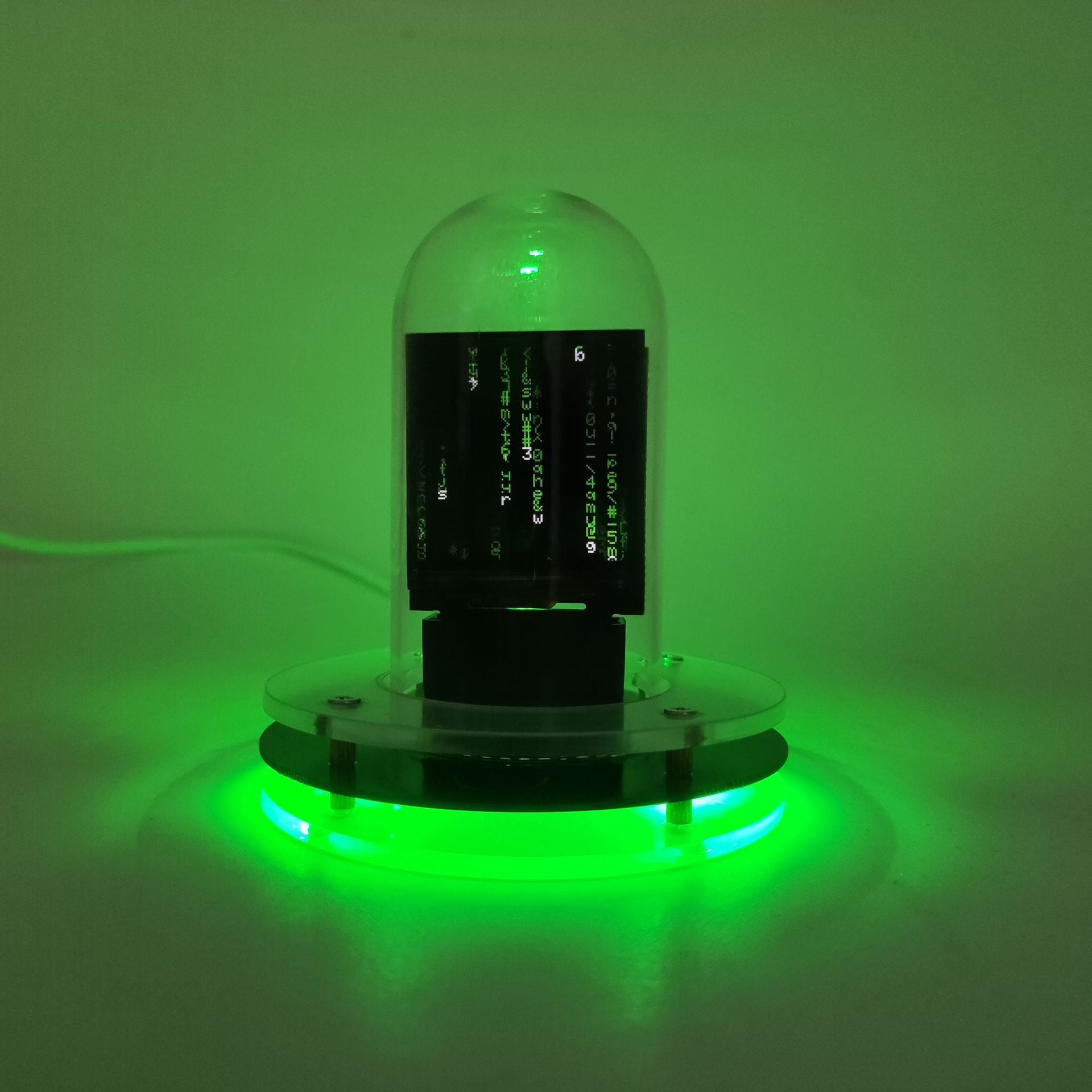 【CyberGlow X Pro】 Smart Glow Tube Clock Weather Station + Bitcoin Tracker Cyberpunk Desktop Art Decoration