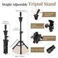 thumbnail image 6 of 28 Inch Mannequin Head 80% Human Hair with Tripod Stand,Mannequin Cosmetology Manikin Practice Doll Head with stand,Braiding Hairdressing Head for Hair Styling with Table Clamp + DIY Hair Styling Set, 6 of 9