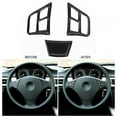 thumbnail image 3 of 3Pcs/Set Carbon Fiber Steering Wheel Sticker Trim Cover Car Interior Decor Fits for 3 Series (E90) 2005-2012, 3 of 7