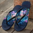 thumbnail image 3 of Chririnla Women's Sea Turtle Print Flip Flop Non-Slip Lightweight Soft Footbed Bathroom Shower Shoes Floral Quick-Dry Arch Support Fashion Outdoor Vacation Slides Sandals, 3 of 7