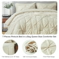 thumbnail image 3 of Davulos Queen Size Comforter Set,7 Pieces Khaki Bedding Sets for All Season Bed in a Bag with Comforter ,Flat Sheet ,Fitted Sheet ,Pillowcases & Shams, 3 of 8
