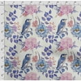 thumbnail image 4 of Soimoi Bird & Flowers PrintCotton Cambric Quilting Fabric Sold by The Yard 42 Inch Wide Medium Weight Cotton Fabric SewingSupplies -Medium Blue, 4 of 5