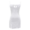 thumbnail image 4 of Women's Summer Sleepshirt Nightgown V Neck Sleeveless Dress Casual Loungewear Comfortable Sleepwear Womens Nightshirt Night Shirt plus Size Sleepwear Nylon Night Shirts Size Long Cat Nightgowns Women, 4 of 9