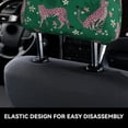 thumbnail image 4 of Kdxio Tropical Leopard Pattern Print 2 Piece Car Head Rest Covers Set Auto Front/Rear Seats Headrest Cover Universal Fit Most Cars,Sedan, SUV, 4 of 9