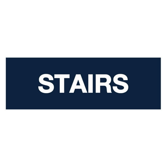 Basic Stairs Sign (Navy Blue / White) - Medium