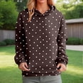 thumbnail image 2 of Bibifish Womens Hoodies Polka Dot Pattern Drawstring Hood Long Sleeve Hoodies Relaxed Fit Playful Casual Trips Classic Tops With Pockets, 2 of 4