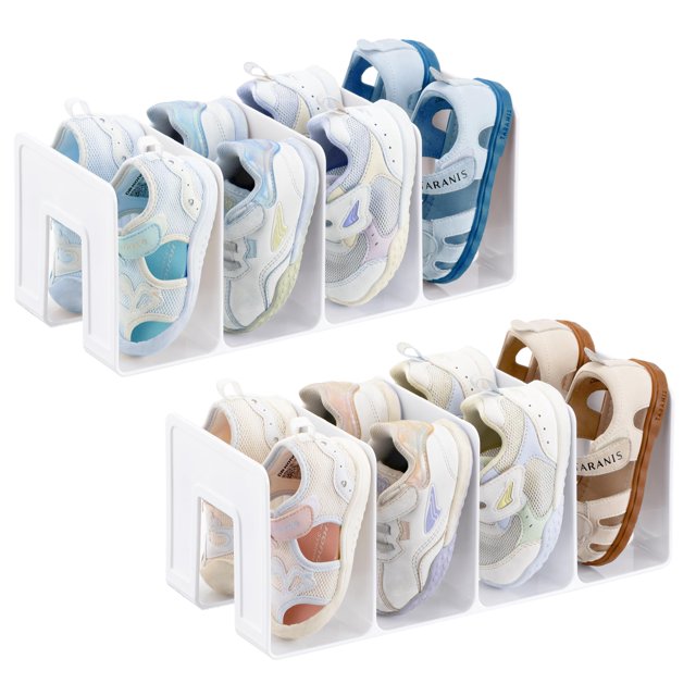 Organizador de Zapatos HBlife Acrílico Blanco para Niños (Paquete de 2)