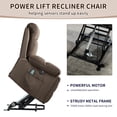 thumbnail image 4 of Bonzy Home Large Power Lift Recliner Chair with Massage and Heat for Elderly Big and Tall People, Overstuffed Wide Recliners with 2 Cup Holders, Side Pocket and USB Port, Brown, 4 of 7