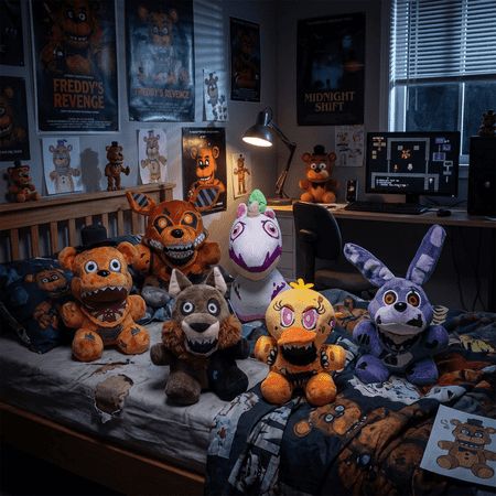 FN-AF Themed Plush Stuffed Animals - Choose 4 or 6-Piece Collectible Series Set (Classic/Twist/VR) - Soft Plush Toys for Fans