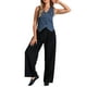 thumbnail image 2 of INSPIRAR ELEGANTE Chaqueta de mezclilla sin mangas, cuello en V, botón hacia abajo, casual con bolsillos, chaleco M azul, 2 of 6