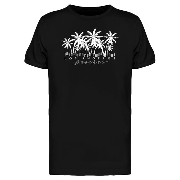 Los Angeles Palms And Waves Tee Men's -Image by Shutterstock