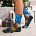 thumbnail image 7 of Vsdgher Starry Night Sunflower Field Unisex Crew Socks Lightweight Breathable Ventilation Ankle Socks, Mid-calf socks for Daily, 7 of 7