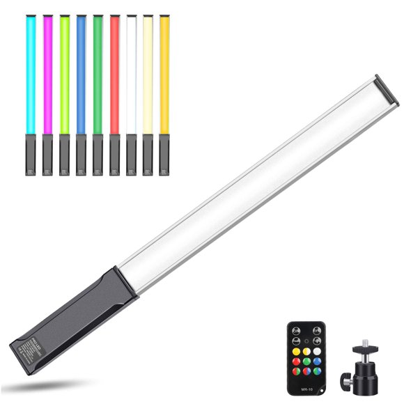 Hagibis Lampe de Photographie RGB, Lampe Vidéo LED Portable 9 Couleurs, avec Batterie Rechargeable Intégrée et Télécommande, 1000 Lumens Réglable 3