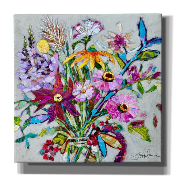 Epic Graffiti 'Fab Floral' by St Hilaire Elizabeth Canvas Wall Art, 12" x 12"