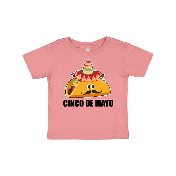 Inktastic Cinco De Mayo with Taco with Eyes Mustache and Sombrero Boys or Girls Baby T-Shirt
