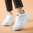 thumbnail image 2 of eczipvz Espadrilles de Mode pour Femmes Chaussures de Course Antidérapantes Athlétiques Tennis Marche Type Lame, Blanc, 2 of 2