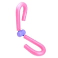 thumbnail image 4 of Becaristey Multi -function Durable Thigh Master Leg Arms Chest Muscle Fitness Workout Exercise Machine Gym Equipment Light -weight Foam Rose Pink 30mm, 4 of 6