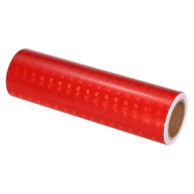 Unique Bargains Reflective Tape, 8' x 10 Ft Waterproof High Visibility Warning Safety Tape, Red