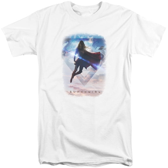 Supergirl Endless Sky Adult Tall T-Shirt 18/1 T-Shirt White