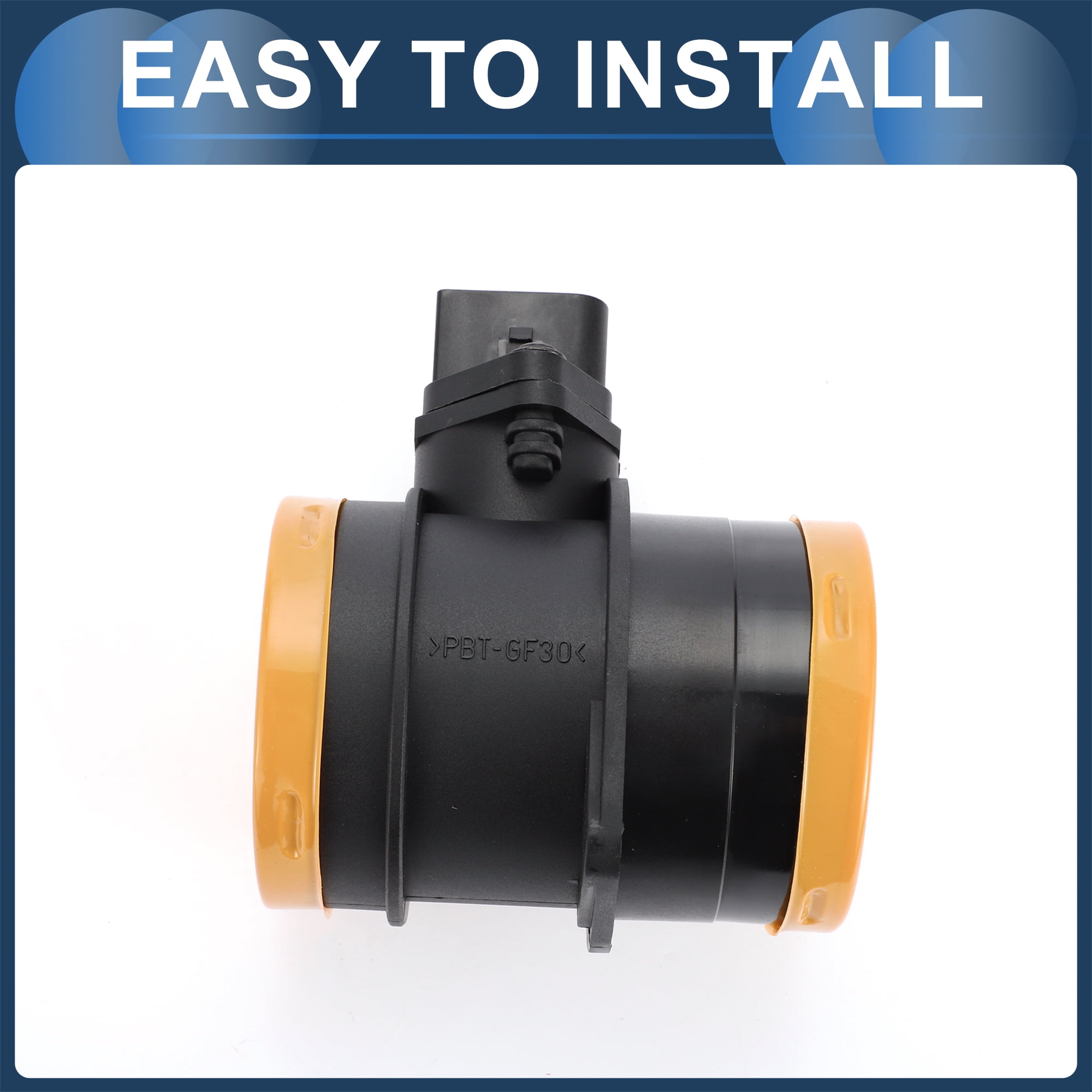 Unique Bargains Mass Air Flow Sensor Assembly MAF Sensor No.06A906461E for Audi TT Quattro 2000-2002 Black 1 Pc