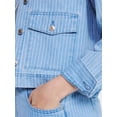 thumbnail image 5 of Free Assembly Women's Striped Denim Jacket, Sizes XS-XXL, 5 of 6
