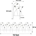 thumbnail image 2 of Metal Decorative Garden Fence Border, 16ft Total Length, No  Rustproof Wrought Iron Landscape Fencing for Flower Bed, Trees, 2 of 5