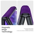 thumbnail image 3 of Oupeigar para Motorola Razr 50/60 Case, Built-in Screen Protector&Hinge Protection&Ultra Thin PU Leather Matte PC Shockproof Case-Purple, 3 of 9