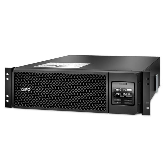 APC Smart-UPS SRT SRT5KRMXLTUS - Essential Series - UPS (rack-mountable) - AC 208 V - 4250 Watt - 5000 VA - 1-phase - Ethernet 10/100, USB, serial - output connectors: 4 - 3U - 19" - 10 ft cord - black - APC Take-Back - TAA Compliant - for P/N: SRT192BP, SRT192BPUS, SRT192RMBP, SRT192RMBPUS