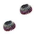 thumbnail image 1 of Justharion Hair Accessory Quick And Convenient Hair Styling Wide Teeth For Thick Hair Various Colors And Styles Gradient red 2Set, 1 of 6