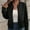Black, variant on Brondbend Womens Jackets Coats for Women Crewneck Long Sleeved Full Zipper Solid Color Top Loose Fit Trendy Fall Winter Party Work Comfortable Outerwear Army Green