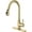 Gold, variant on High Arc Brushed Nickel Single Handle Pull Down Sprayer Kitchen Faucet for Sink, Farmhouse RV Camper Bar, Fits 1 or 3 Hole Mount