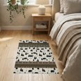 thumbnail image 3 of ODIKA 2'x3' Washable Throw Rug Non-Slip, Low Profile, Flatwoven, Easy Care Mens Decorations Reindeer Lone Southwestern Cabin Cowboy Motif Playful for Hallway, Study Room, 3 of 7