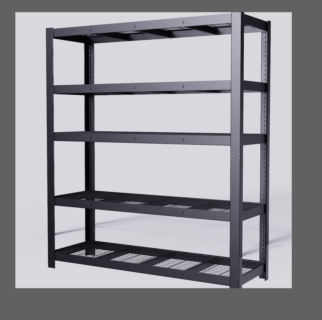 AISWORD Heavy Duty Metal Shelving Unit,5-Tier Adjustable Garage Storage Shelves,3200 LBS Capacity Industrial Rack for Basement,Warehouse & Workshop,84"H x 55"W x 24"D