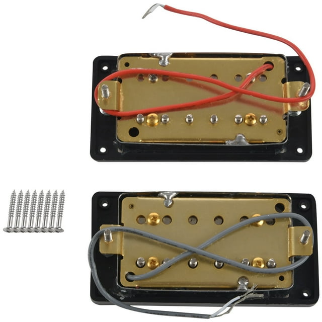2X Humbucker Double Coil Pickups Neck and Bridge Compatible with LP Style Electric Guitar for Guitar Parts Set