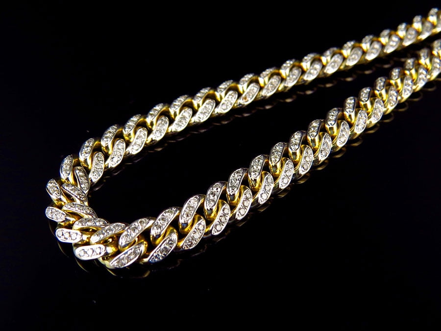 Solid Yellow Gold Diamond Miami Cuban Link Chain Necklace 6MM 24 Inch (7.0t) by Jewelry Unlimited