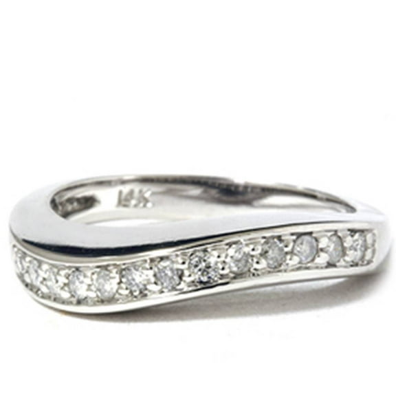 Pompeii 1/4ct Fancy Round Diamond Anniversary Stackable Ring (G,I2)