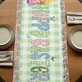 thumbnail image 5 of Table Runners 72 Inches Long Dress Scarves, Easter Farmhouse Kitchen Table Runner, Coffee Tablerunners, Gnomes Flowers Duck Eggs Green Lattice Wooden 16x72 Inch, 5 of 9