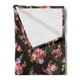 thumbnail image 2 of Rose Soft Flannel Fleece Blanket, Pattern with Old Fashioned Corsage and Bouquets Antique Feminine Floral Inspired Grace, Cozy Plush for Indoor and Outdoor Use, 50" x 70", Multicolor, by Ambesonne, 2 of 5